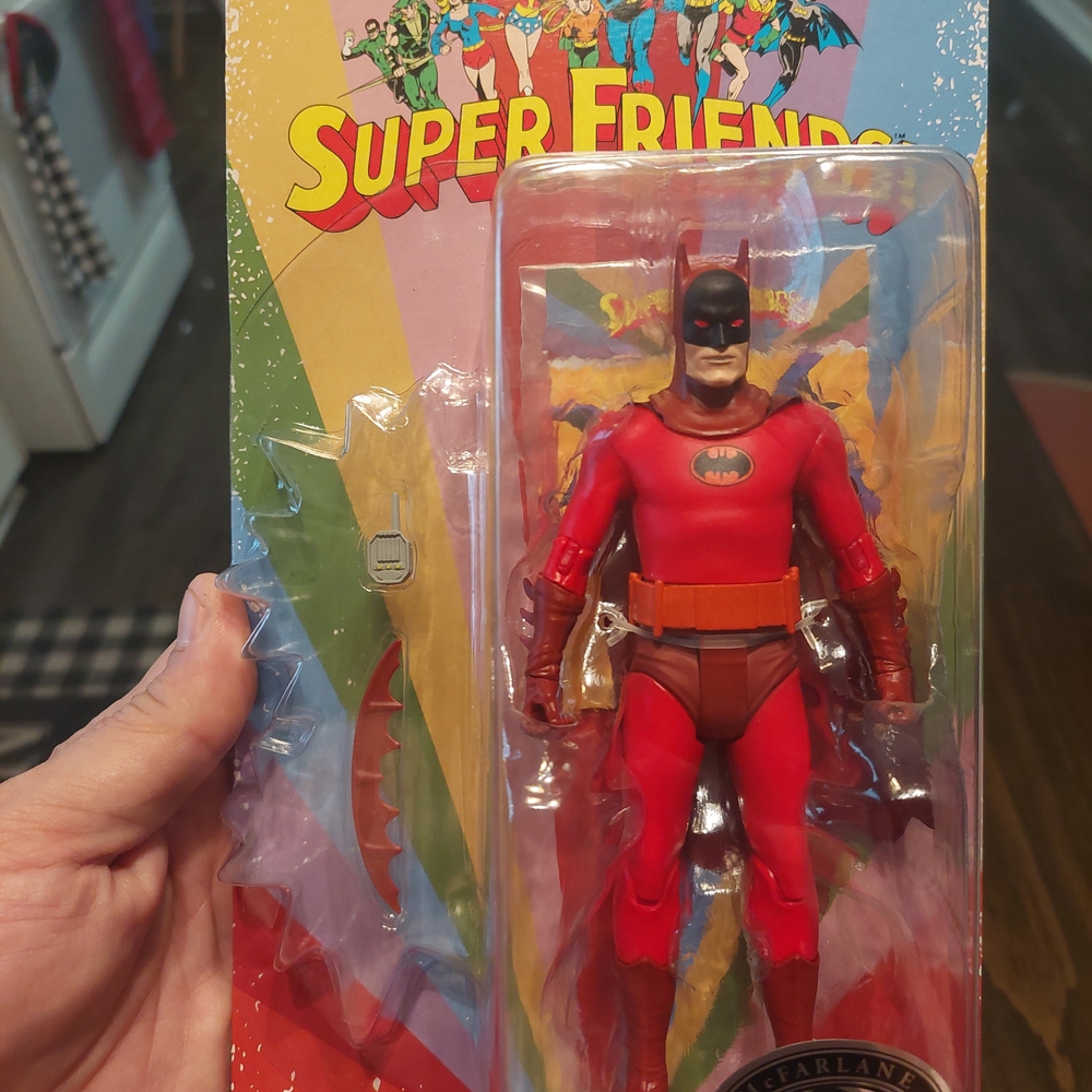 Super Friends Batman Action Figure. Red Suite VERY HARD TO FIND.
